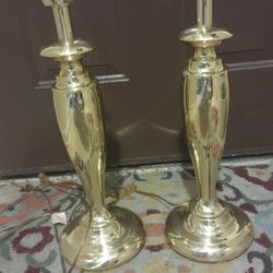 Pair of Vintage Brass (Gold) Table Lamps 