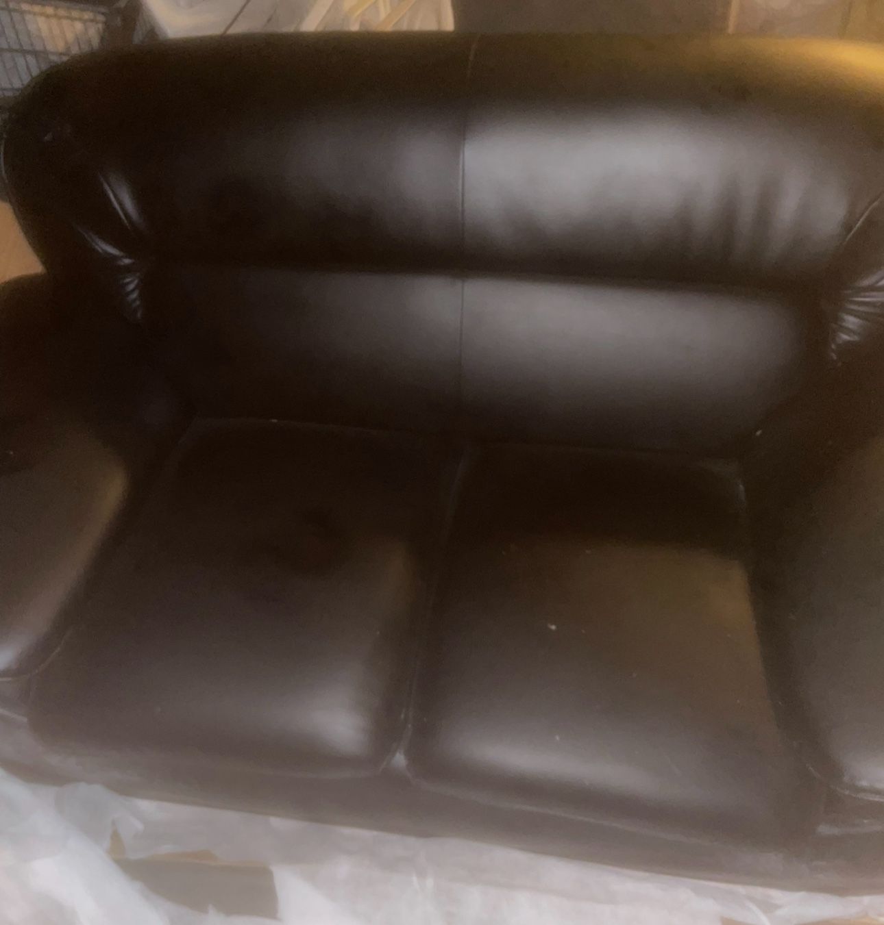 Loveseat Black Leather