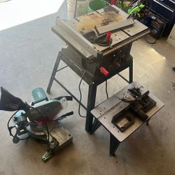Table Saw, Mitre Saw, Router Table 