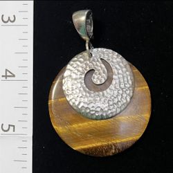 Whitney Kelly Sterling Silver And Tiger Eye Pendant 
