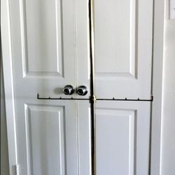 Maple and Jade 4 Hook  Diamond on top Freestanding Coat Rack in Polished Gold