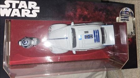 Star Wars R2-D2 and Volkswagen Drag Beetle Toy - White and Blue
