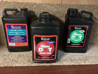 Reloading Alliant Red Dot Blue Dot powder partial jugs