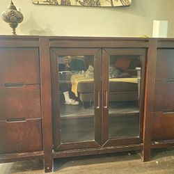 Dark Brown Credenza/TV Stand