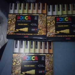 POSCA MARKERS UNI 8 PC - Yellow Shade | 3 x $40