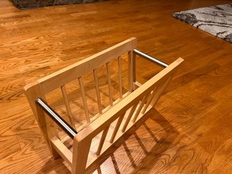 Wood and Metal Magazine Rack