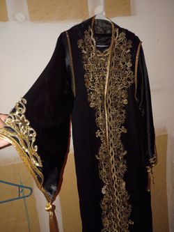 Black Abaya with Gold Embroidery