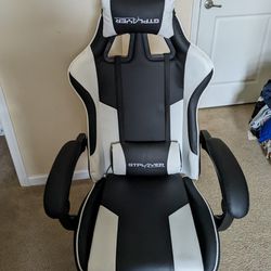 Gt Player Black And White Computer Chair