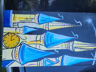 Hand painted canvas art 12x24