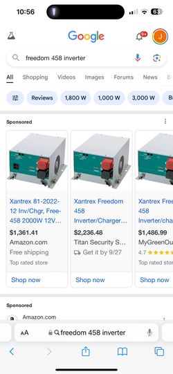 Xantrex Freedom 458 Inverter For Sale $1000