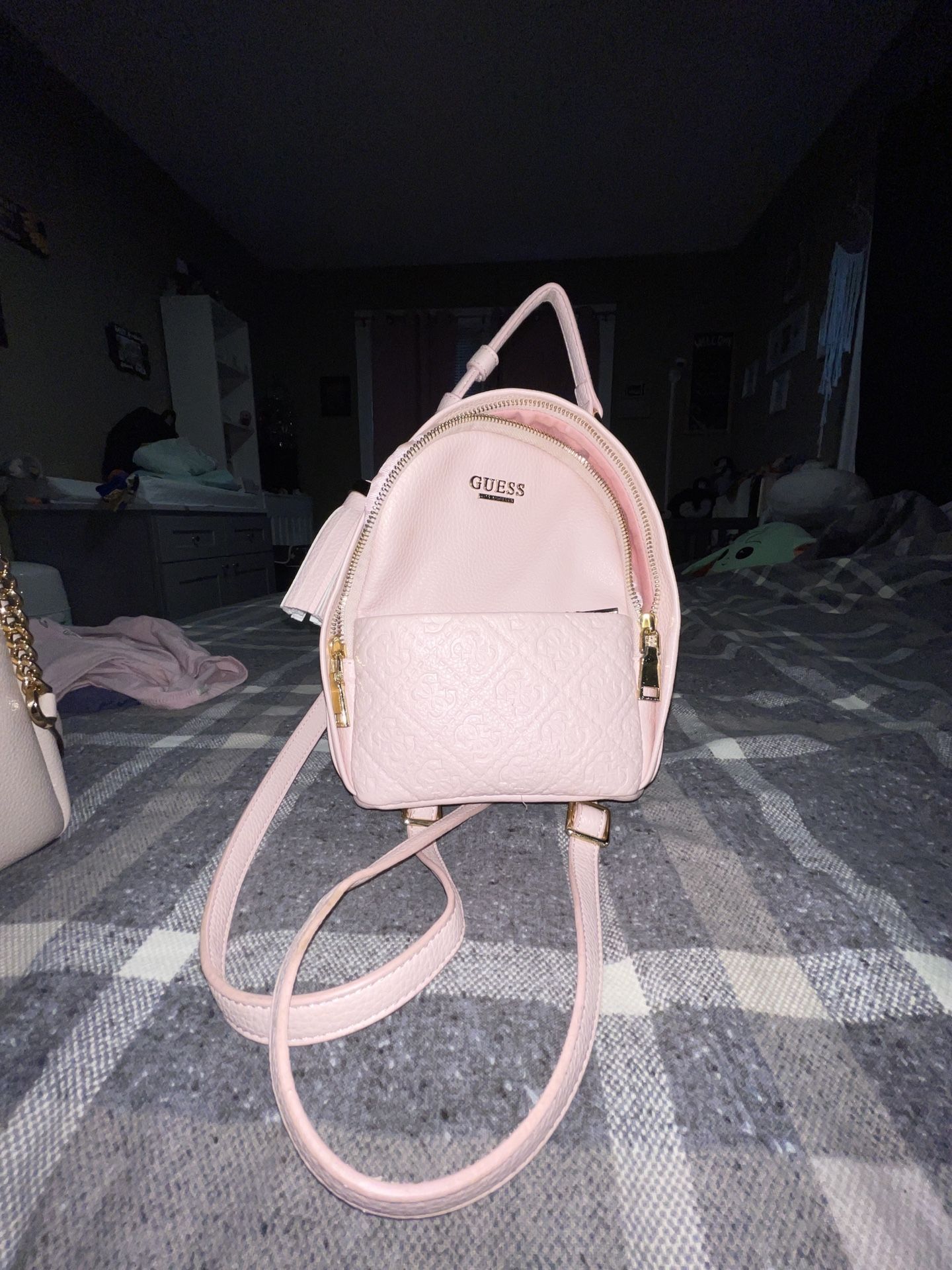 Pink GUESS Leather Bag
