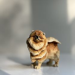 Vintage “A Breed Apart” Tan Color Pomeranian Resin Dog. Collector’s Piece!