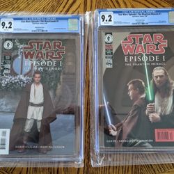 Star Wars Episode I Obi-Wan Kenobi & Star Wars Episode 1 The Phantom Menace #1 CGC 9.2 Dark Horse Comics 1999
