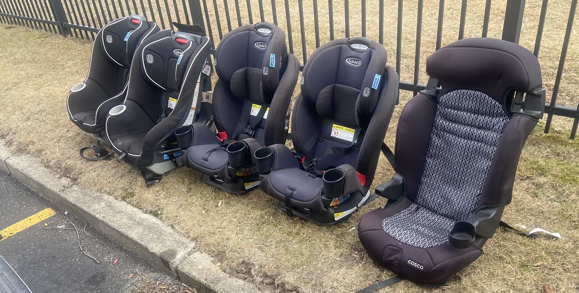 For Car Seats, One Booster Seat 
