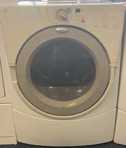 White Whirlpool Duet Front Load Style Electric Dryer (6-0089)