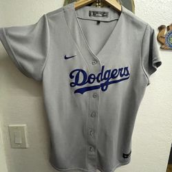 Size XL Ladies Nike Blank Dodgers Away Grey Jersey