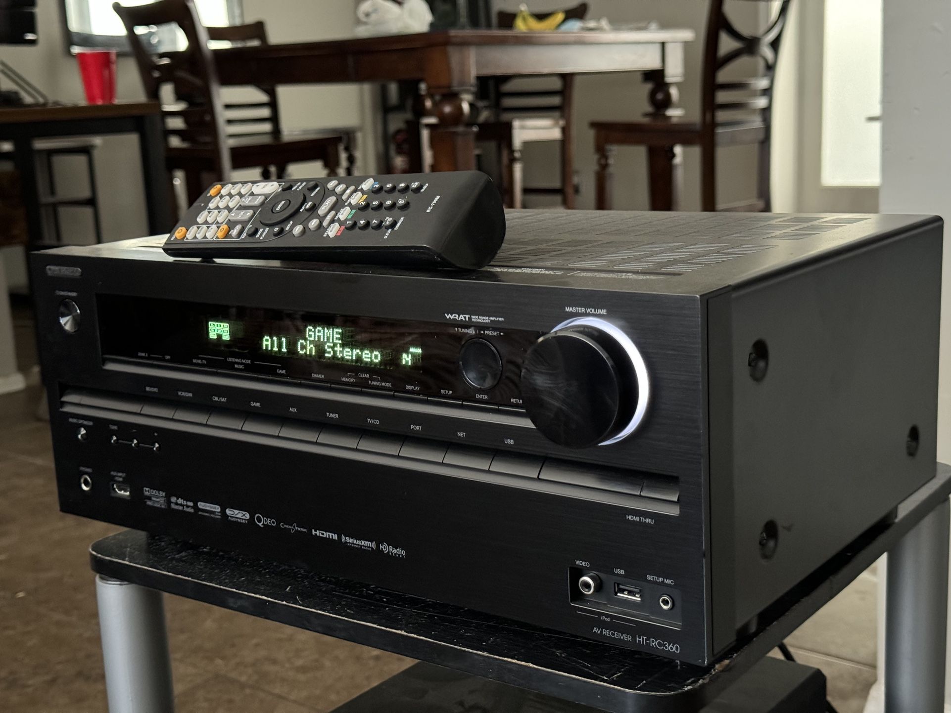ONKYO HTRC360 Home theater receiver with 4K 3Dready HDMI switching