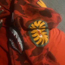 Bape Hoodie Red