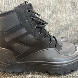 NEW $120 Reebok Club C Cleated Mid High Black Sneaker Boots Sz 10 WOMEN