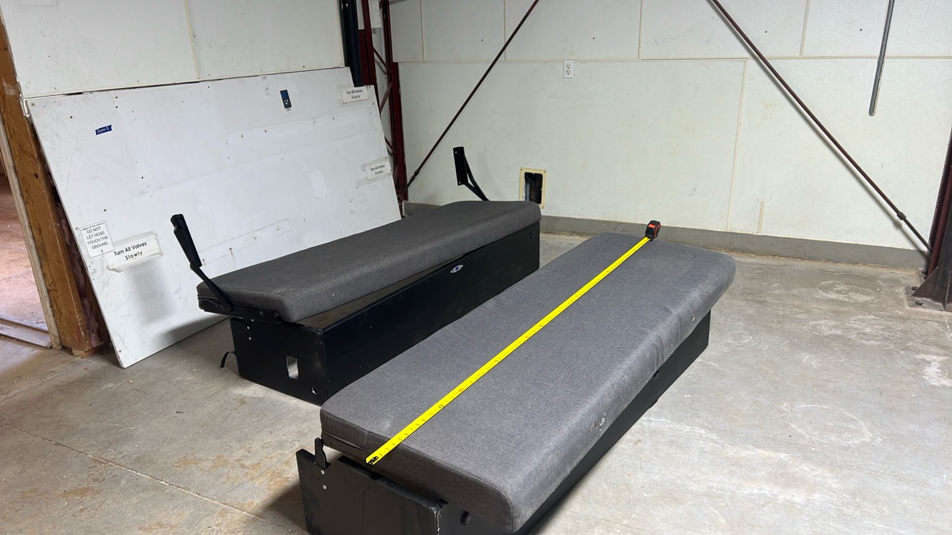 Two Cargo Van Rear Seat, Storage And Adjustable 