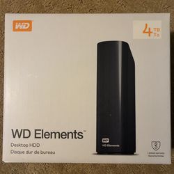 4TB External Hard Drive - WD Elements Desktop