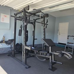 Smith Machine 2001 | Multi-Use Adj Bench | Gym Equipment | Fitness | Squat Rack | Excercise |🔴WEIGHTS AND BARBELL SOLD SEPARATELY 🔴 FREE DELIVERY 🚚