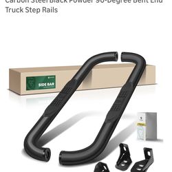 YHTAUTO 3 Inch Running Boards Side Step Bars Fit for 1 Chevy Silverado & GMC Sierra 1500/2500 HD/3500 HD - Standard/Regular Cab, Carbon Steel 