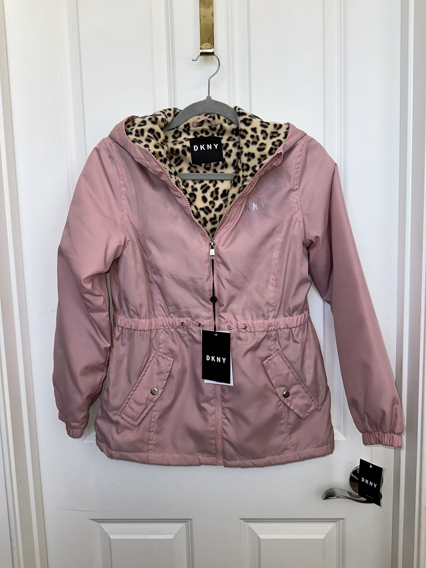 DKNY Girls Fleece Lined Jacket, Size L(14/16)