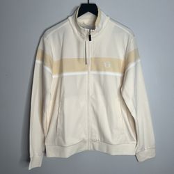 Sergio Tacchini Damarindo Track Jacket Mens Medium Cream White NWT