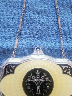 Rare Vintage 1900's Compact Purse with Rouge, Lipstick and Powder