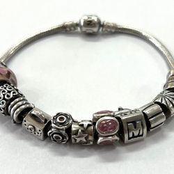 Silver Pandora bracelet 