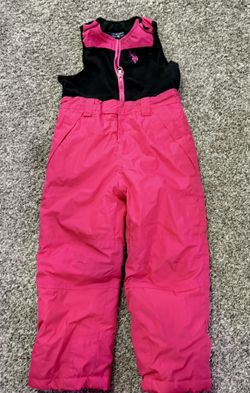 Girls Pink Snow Bib