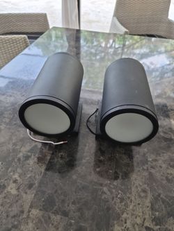 Rodham 8 in. Black Integrated LED Hardwired Outdoor Wall Light Lantern Porch Sconce- Set of 2