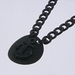 Black Metal Sail Necklace 