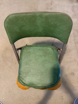 9 Vintage Padded Folding Chairs by Samsonite for sale