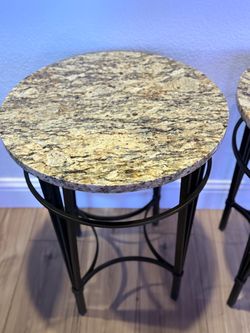Granite top end table