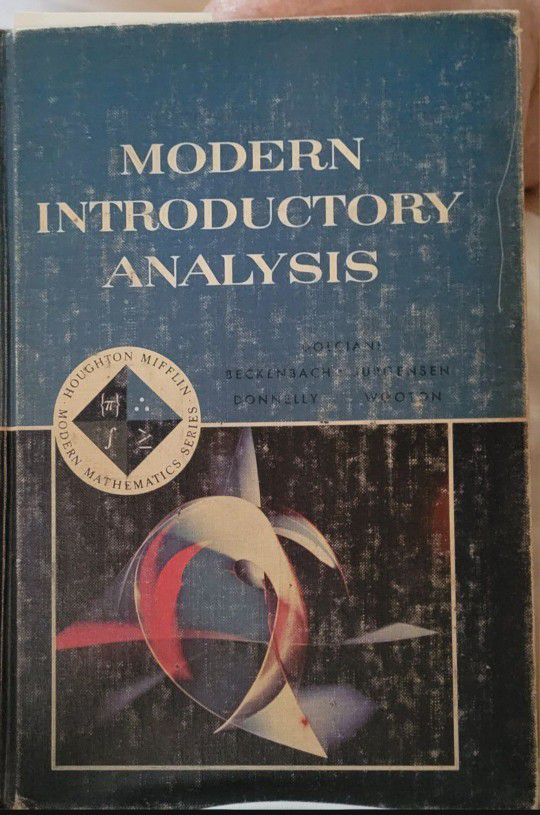 Modern Introductory Analysis, Collectible Textbook, Copyright 1964