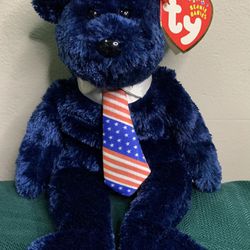 New Ty Beanie Baby POPS Bear Plush (2001) Retired Father’s Day