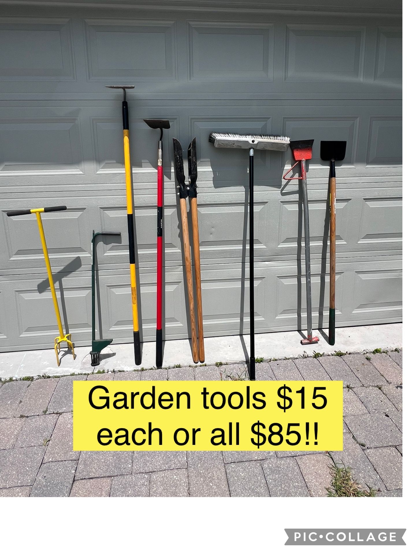 Garden Tools  (8 Pieces On Good Condition $15 Each Or All For $85! 