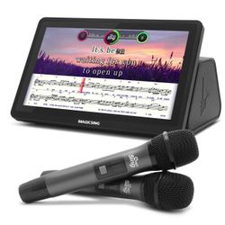Magic Sing 2025 Karaoke Machine – All In One, 2 Wireless Mics, 350K Songs