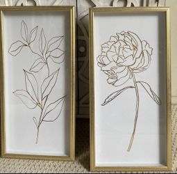Gold Flowers Frames 