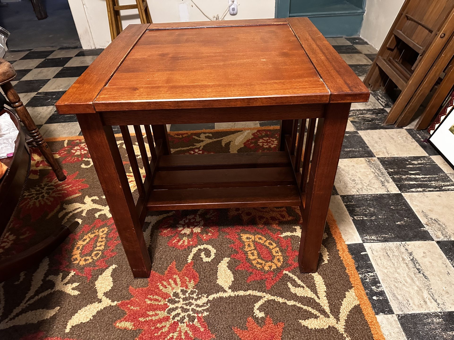 Square End Table. Mission, Sticky Style. 