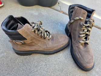 Auqatalia Brown Suede Lace-Up Ankle Boots size 7.5