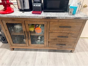 Marble top buffet table