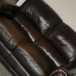 Leather living room set  And tables