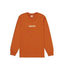 Supreme box logo Long sleeve ORANGE size Large FW20 100% LEGIT AUTHENTIC