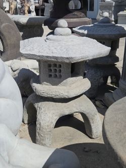 CONCRETE PAGODA LANTERN $100 EACH ( 20" TALL X 15"WIDE)