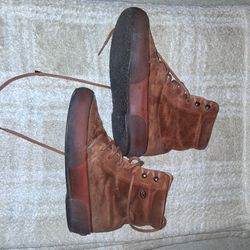 SUPERGA Shoes VERA PELLE Womens Size  Brown Suede Italy Mid Sneaker