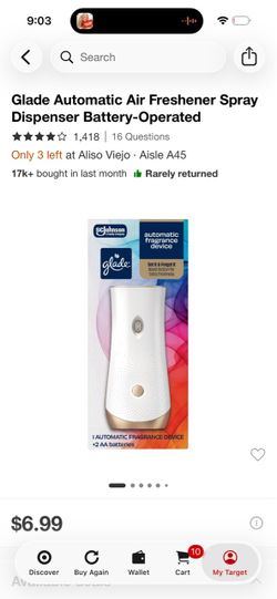 Glade air freshener