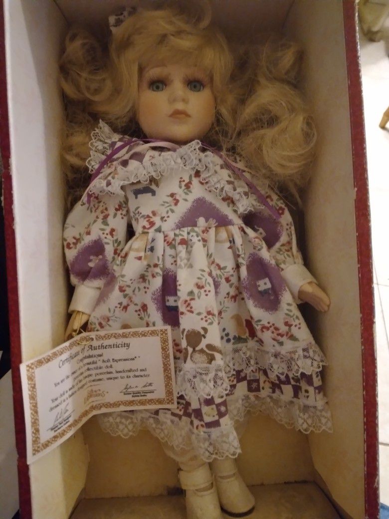 Porcelain Doll Comes With The Certificate